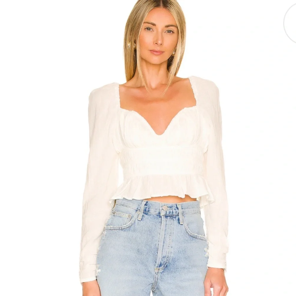NEW Free People Chloe Smocked Cotton Top